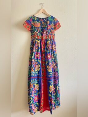1960's Multicolor Floral Maxi Dress